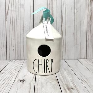 NEW RAE DUNN CHIRP BIRD HOUSE CERAMIC ROUND RUSTIC FARMHOUSE COTTAGE CORE DECOR